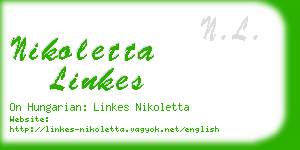 nikoletta linkes business card